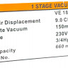 Вакуумный насос VE-180 1-ступенчатый 226 л/мин